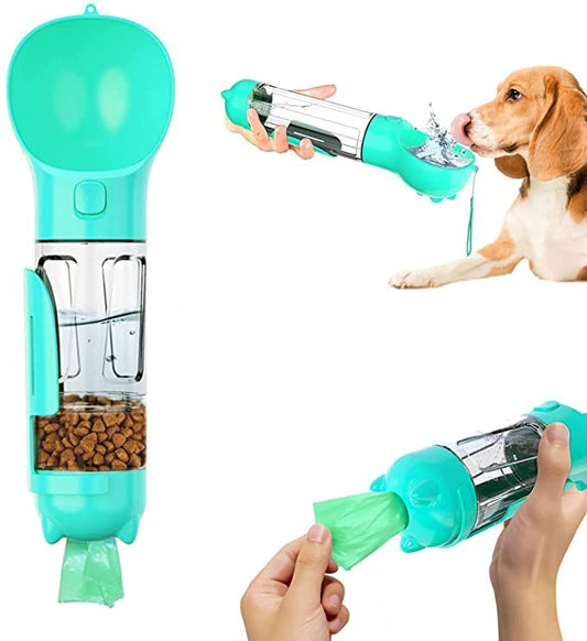 Gourde de Voyage 2-en-1 pour Chien & Chat – Eau & Nourriture Toujours à Portée de Main